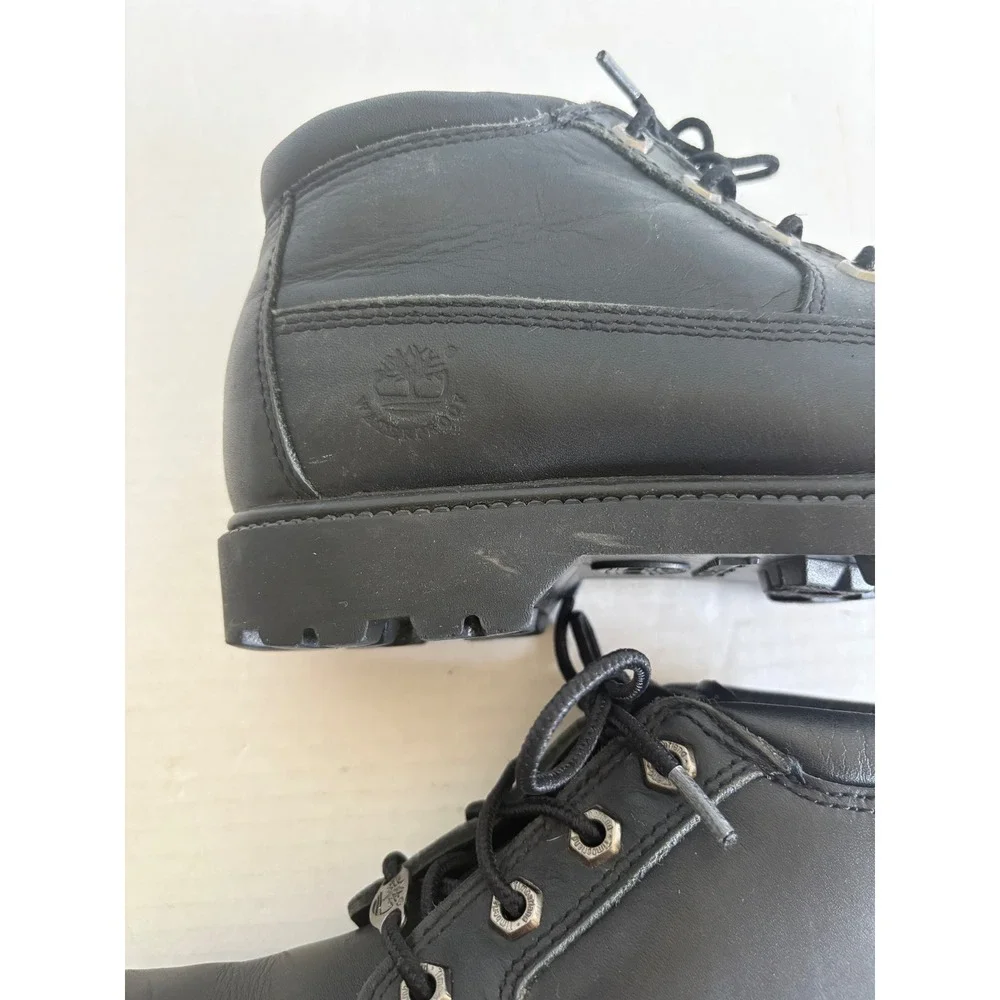 Timberland Nellie Waterproof Leather 90's Chukka Boots dark academia Black 7.5